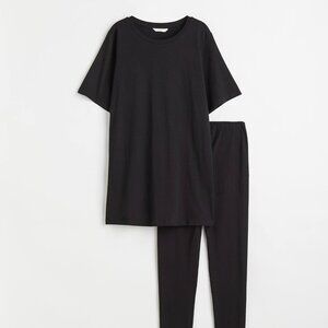 H&M MAMA T-shirt, Leggings and Bike shorts (Maternity) - Black
